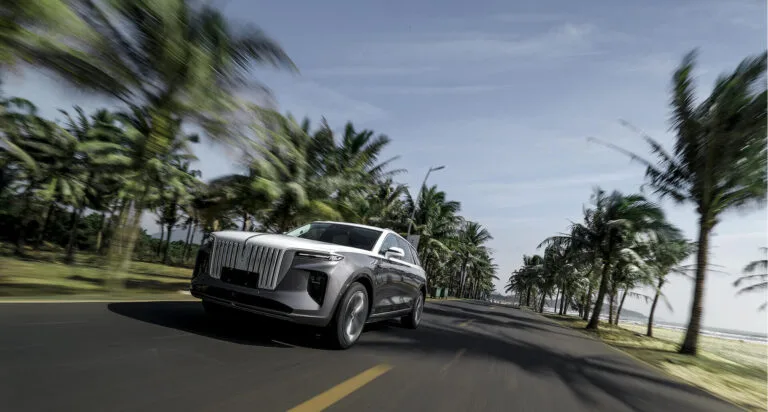 HONGQI E-HS9 ดีไซน์ภายนอกด้านหน้า