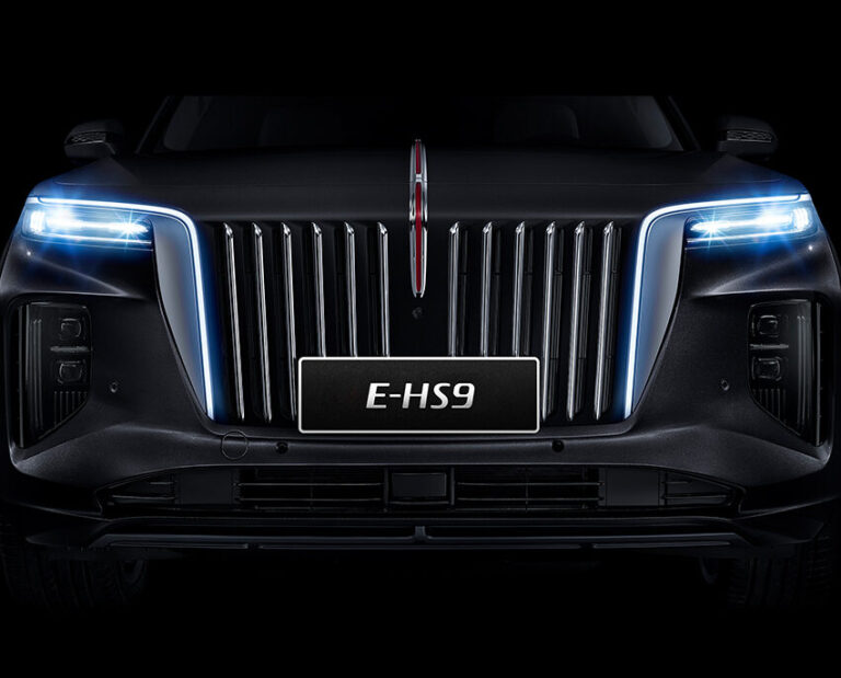 กระจังหน้า HONGQI E-HS9 พร้อมไฟหน้า LED