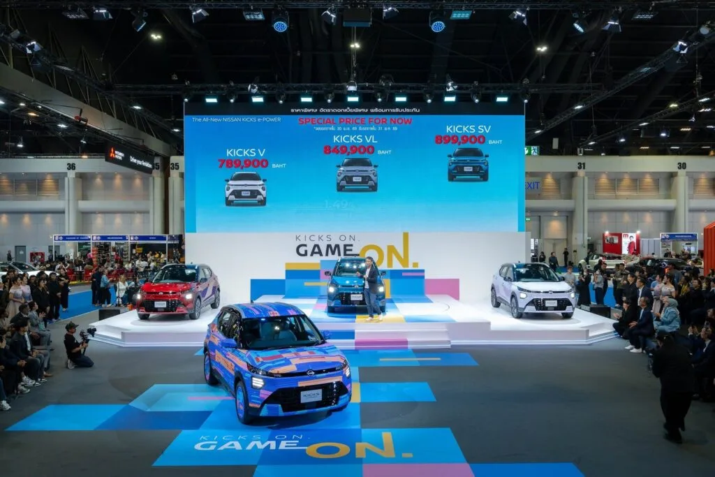 รายละเอียดราคาแนะนำ NISSAN KICKS e-POWER 2026 รุ่น V VL และ SV บนเวทีเปิดตัว