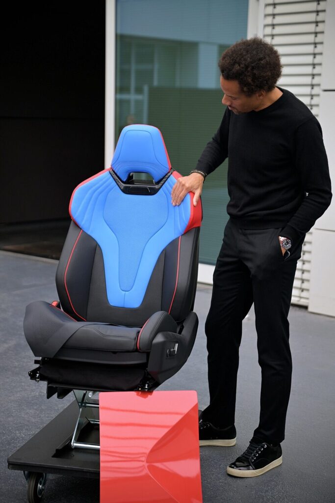 ต้นแบบเบาะบัคเก็ตซีทของ BMW M Concept Neue Klasse 2026 ระหว่างการพัฒนา