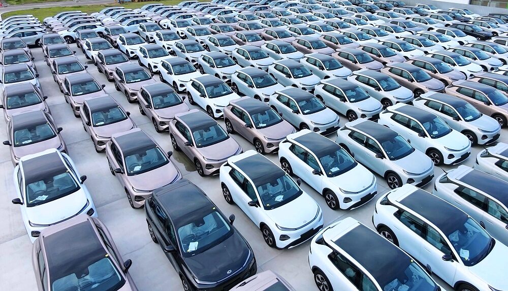 CHANGAN NEVO Q05 2026 vehicles in multiple colors prepared for delivery