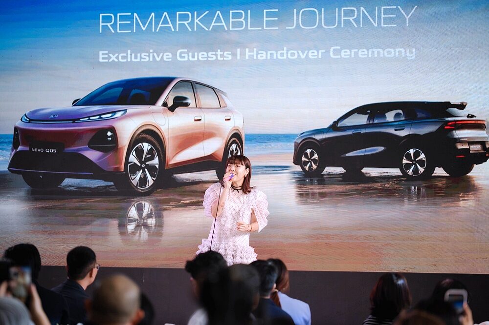 Artist LULA performs at the CHANGAN NEVO Q05 Remarkable Journey event