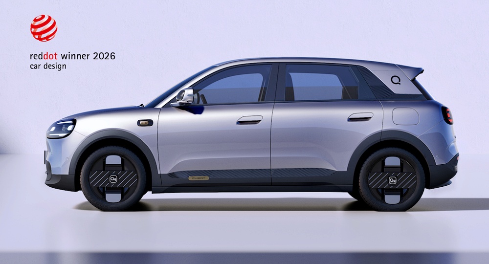 Chery Q 2026 มุมมองด้านข้างโชว์หลังคาทรงสูงและพื้นที่ห้องโดยสาร