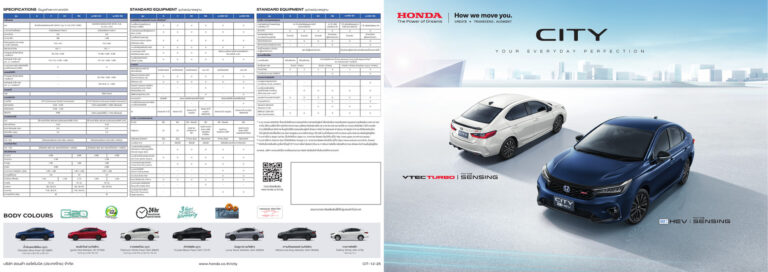 Honda City (7th Gen 2019) - ภาพสเป็กชีท