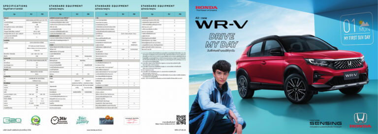 Honda WR-V (1st Gen 2022) - ภาพสเป็กชีท