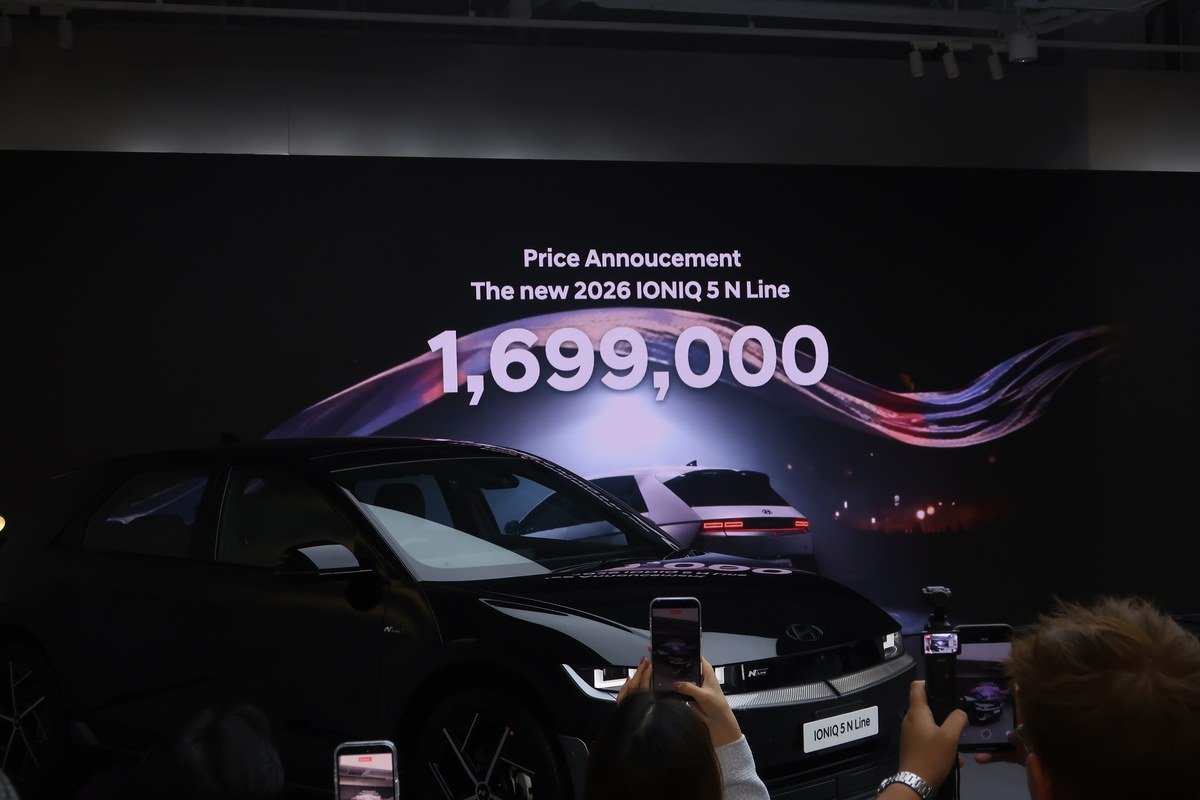สไลด์ราคาจำหน่ายอย่างเป็นทางการ 1.699 ล้านบาทของ Hyundai IONIQ 5 N Line 2026