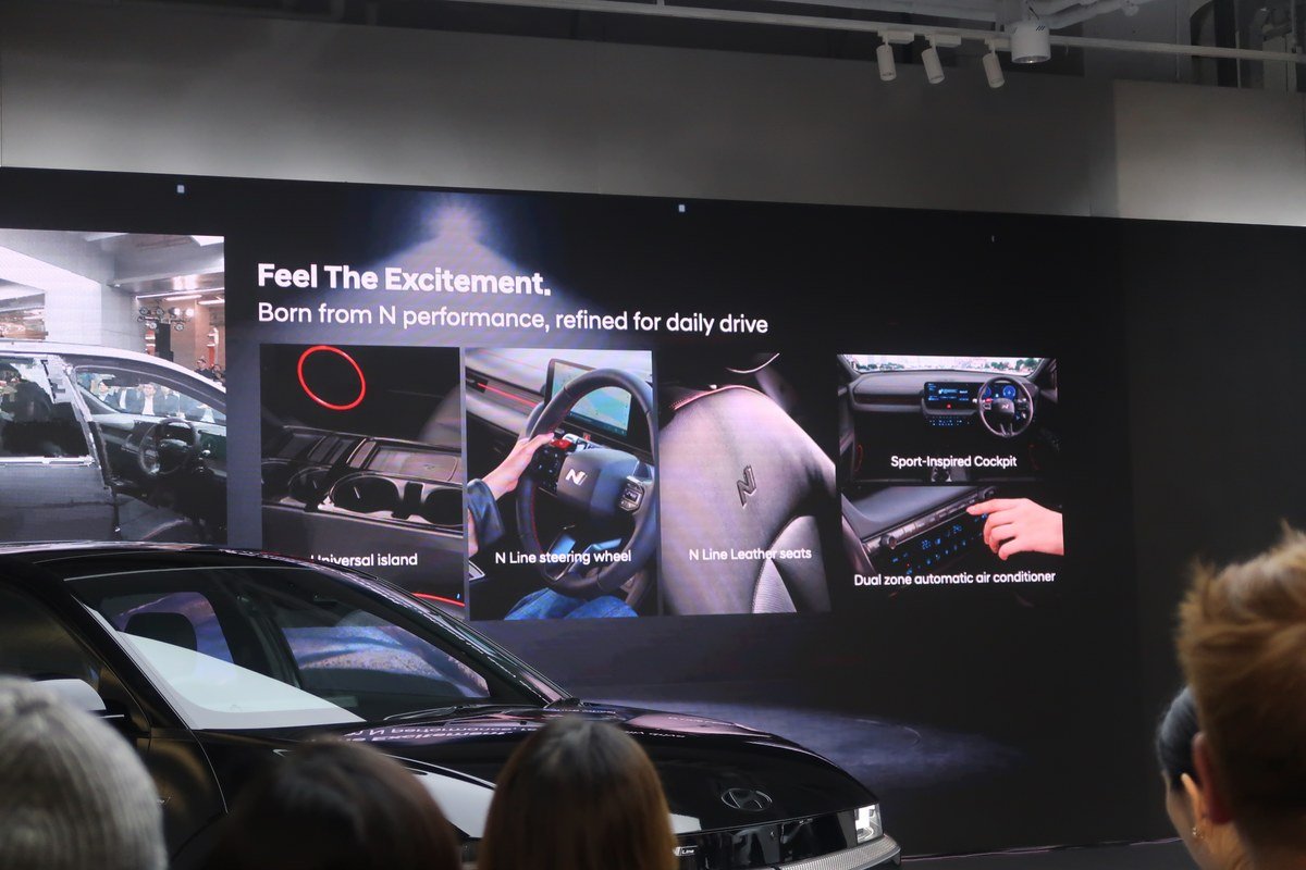 สไลด์รายละเอียดห้องโดยสารของ Hyundai IONIQ 5 N Line 2026