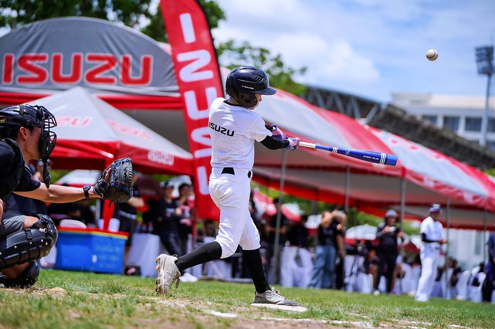 Thailand U12 youth baseball practice game near the Isuzu activity area