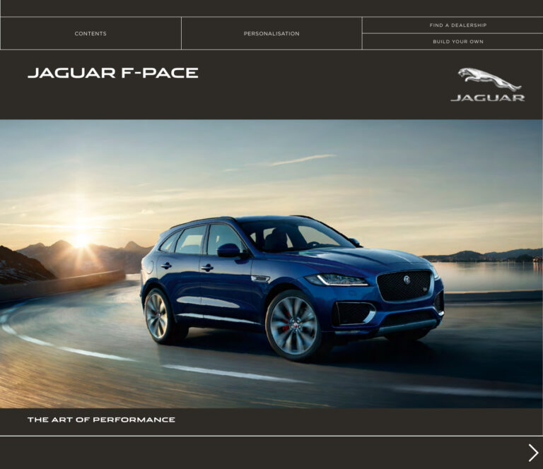 Jaguar F-Pace (X761 2016) - ภาพสเป็กชีท