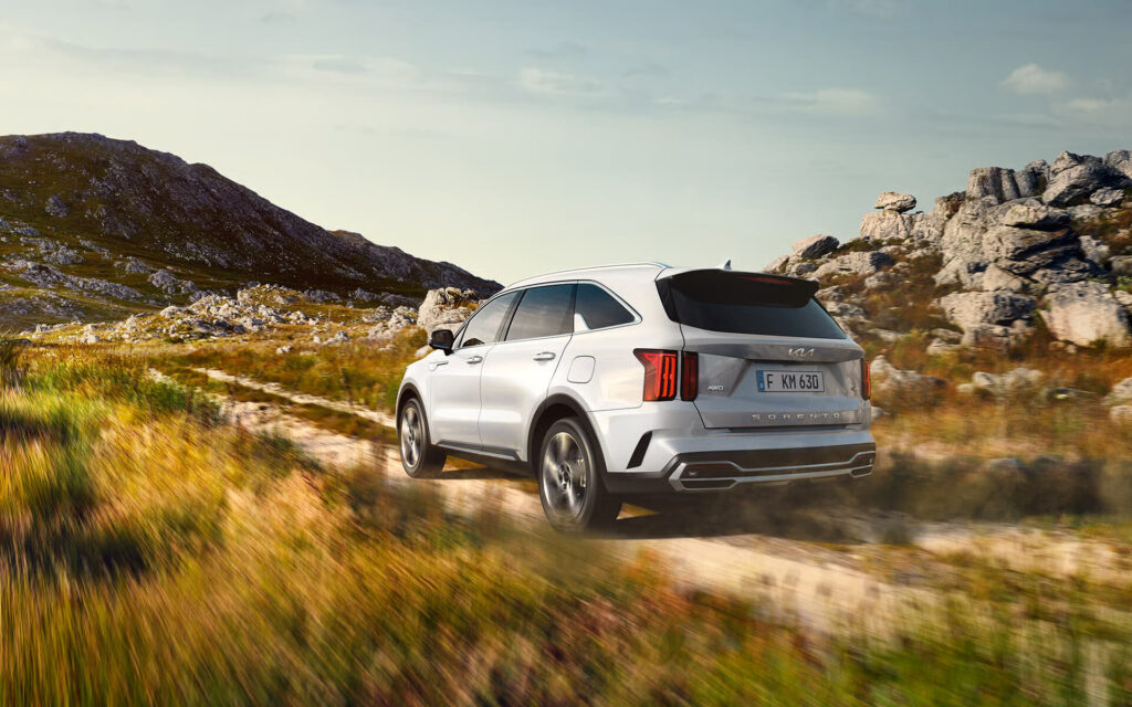 ภาพภายนอก The Kia Sorento PHEV สำหรับข่าวโปรโมชัน Kia มิถุนายน 2026
