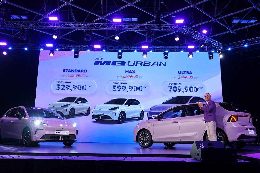ภาพสไลด์ราคารถยนต์ไฟฟ้า MG URBAN 2026 รุ่น Standard, Max และ Ultra
