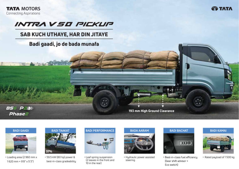 TATA Intra (1st Gen 2019) - ภาพสเป็กชีท