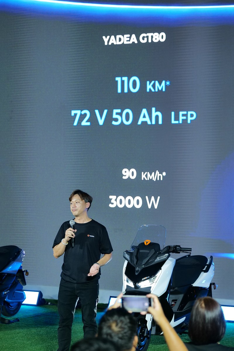 สเปก Yadea GT80 2026 วิ่งไกล 110 กม. แบต 72V 50Ah LFP มอเตอร์ 3,000 วัตต์