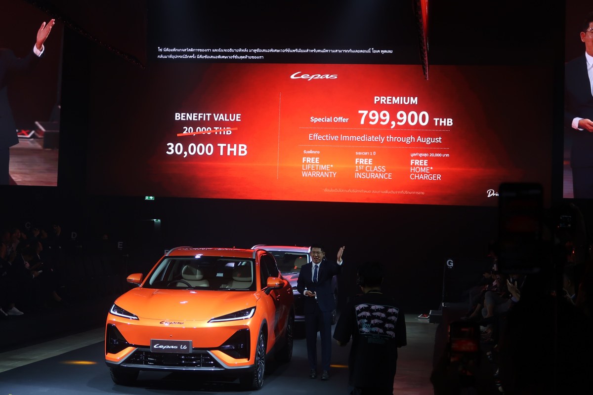 Chery Group เคลื่อนทัพ เปิดตัวแบรนด์ LEPAS อย่างเป็นทางการ พร้อมเคาะราคา LEPAS L6 EV 2026 เริ่มต้น 769,900 บาท 35