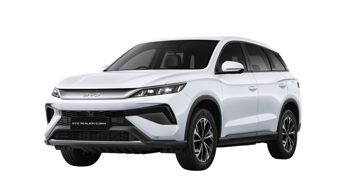 BYD SEALION 5 DM-i 2026 สีขาว มุมด้านหน้า