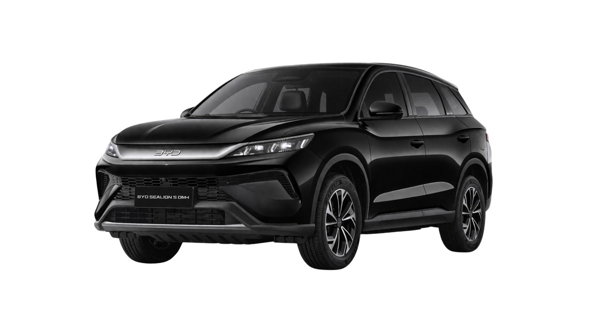 BYD SEALION 5 DM-i 2026 สีดำ Quantum Black มุมด้านหน้า