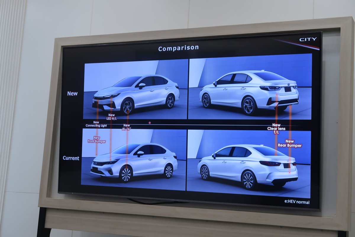 สไลด์เปรียบเทียบดีไซน์ภายนอก Honda City รุ่นใหม่กับรุ่นเดิม