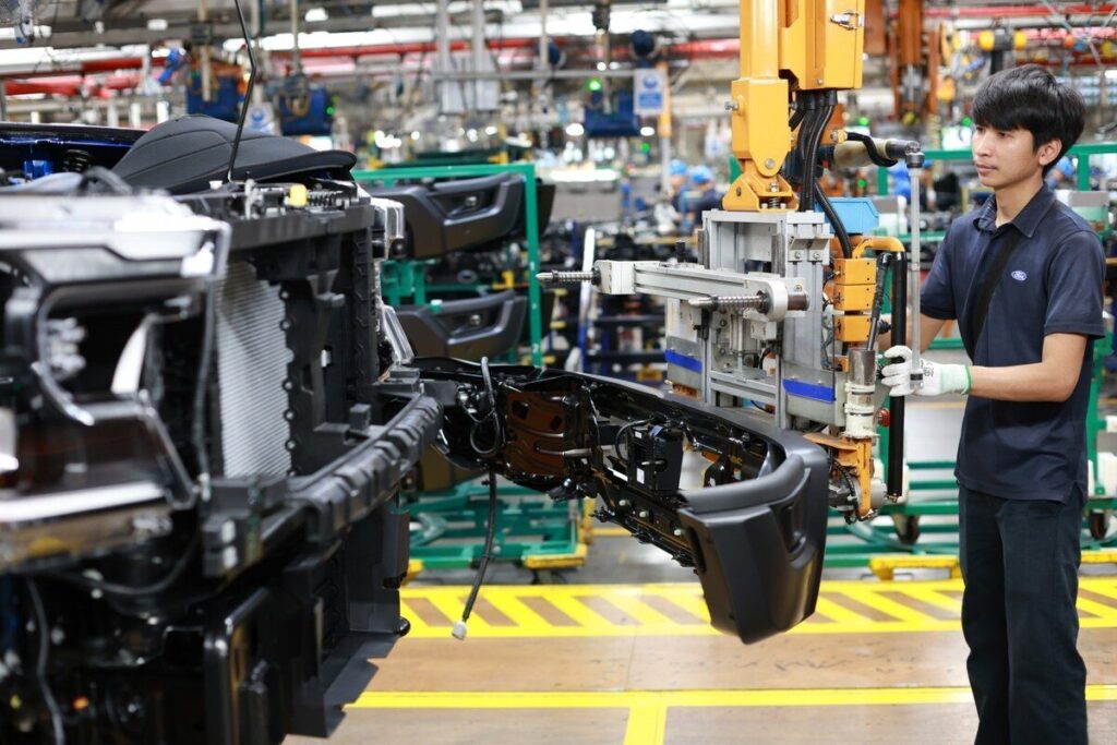 การจัดแนวกันชนหน้าและบังโคลนของ Ford Ranger Raptor 2026
