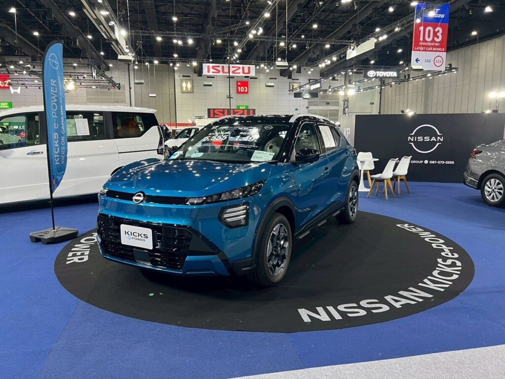 Nissan Kicks e-POWER 2026 สีฟ้าในงาน FAST Auto Show 2026