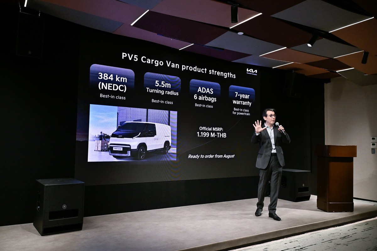 เปิดตัว THE KIA PV5 CARGO 2026 รถตู้ไฟฟ้าเชิงพาณิชย์ พื้นที่บรรทุก 4,420 ลิตร เคาะราคา 1,199,000 บาท 17