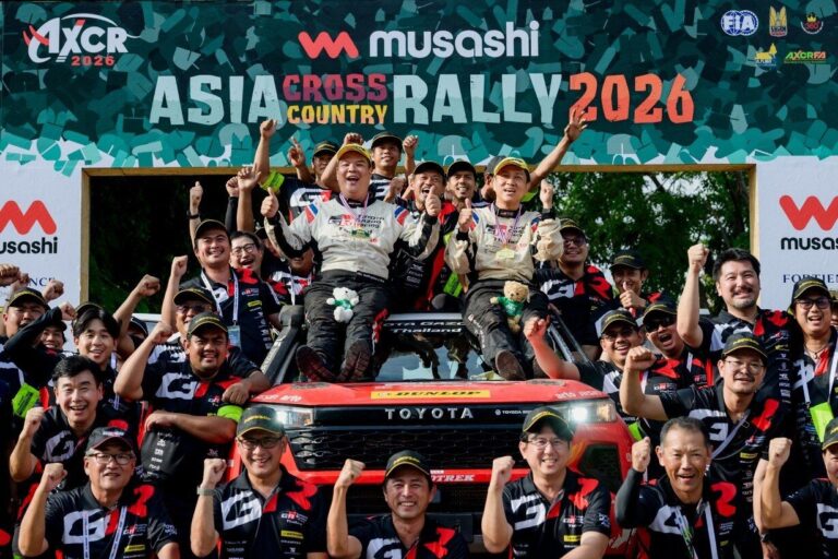 TOYOTA GAZOO Racing Thailand โชว์ฟอร์มแกร่ง พา Hilux TRAVO 2026 ผงาดคว้าอันดับ 2 โอเวอร์ออล ศึกแรลลี่หฤโหด AXCR 2026 ลุยฝ่า 5 จังหวัดกว่า 2,000 กม.