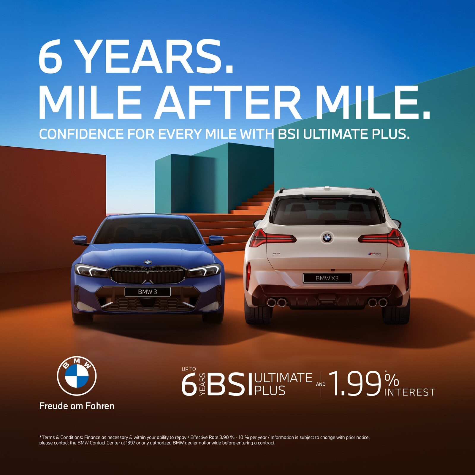 บีเอ็มดับเบิลยู ประเทศไทย ส่งแคมเปญใหญ่ “6 YEARS. MILE AFTER MILE.” อัปเกรด BSI นาน 6 ปี ดอกเบี้ยเริ่ม 1.99% ครอบคลุม Series 3, Series 5, X3 และ X4 4