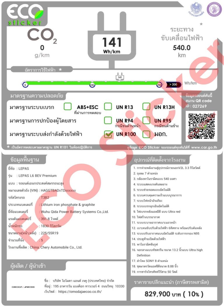 ตารางสเปก