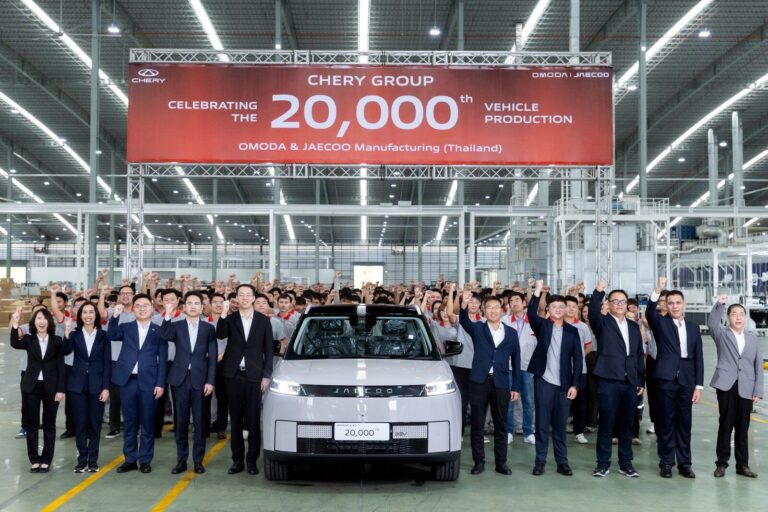 CHERY GROUP ประกาศ ผลิตรถยนต์ไฟฟ้า 20,000 คันในโรงงานไทย ใช้เวลาเพียง 5 เดือน