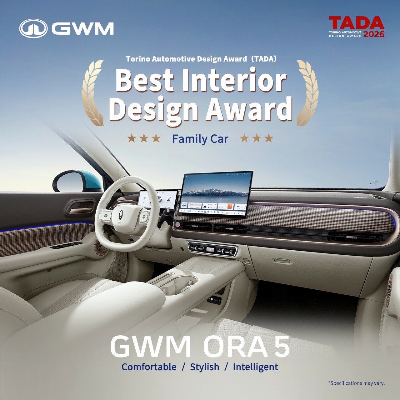 GWM ORA 5 และ TANK 300 คว้า 2 รางวัลเวที Torino Automotive Design Award 2026 2