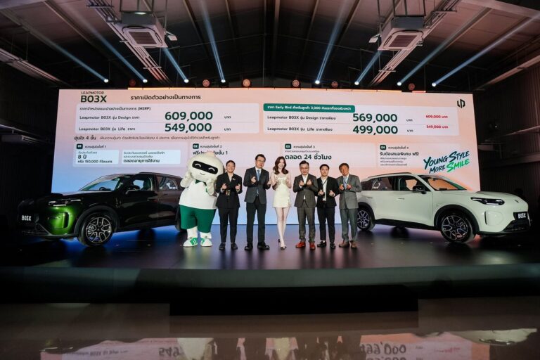 Leapmotor Thailand เปิดตัว B03X ทางการ ศูนย์ 19 แห่ง ตั้งเป้า 100 แห่งในปี 2571