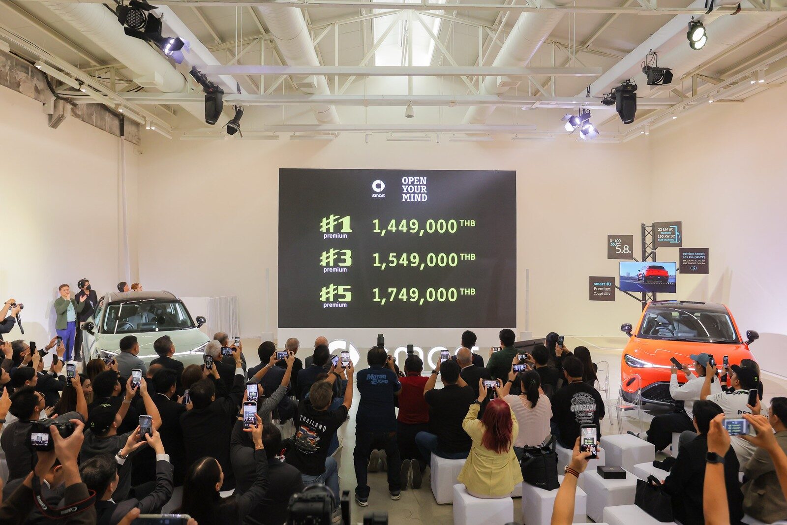 ประกาศราคา smart #1 #3 #5 บนเวทีงานเปิดตัวในไทย