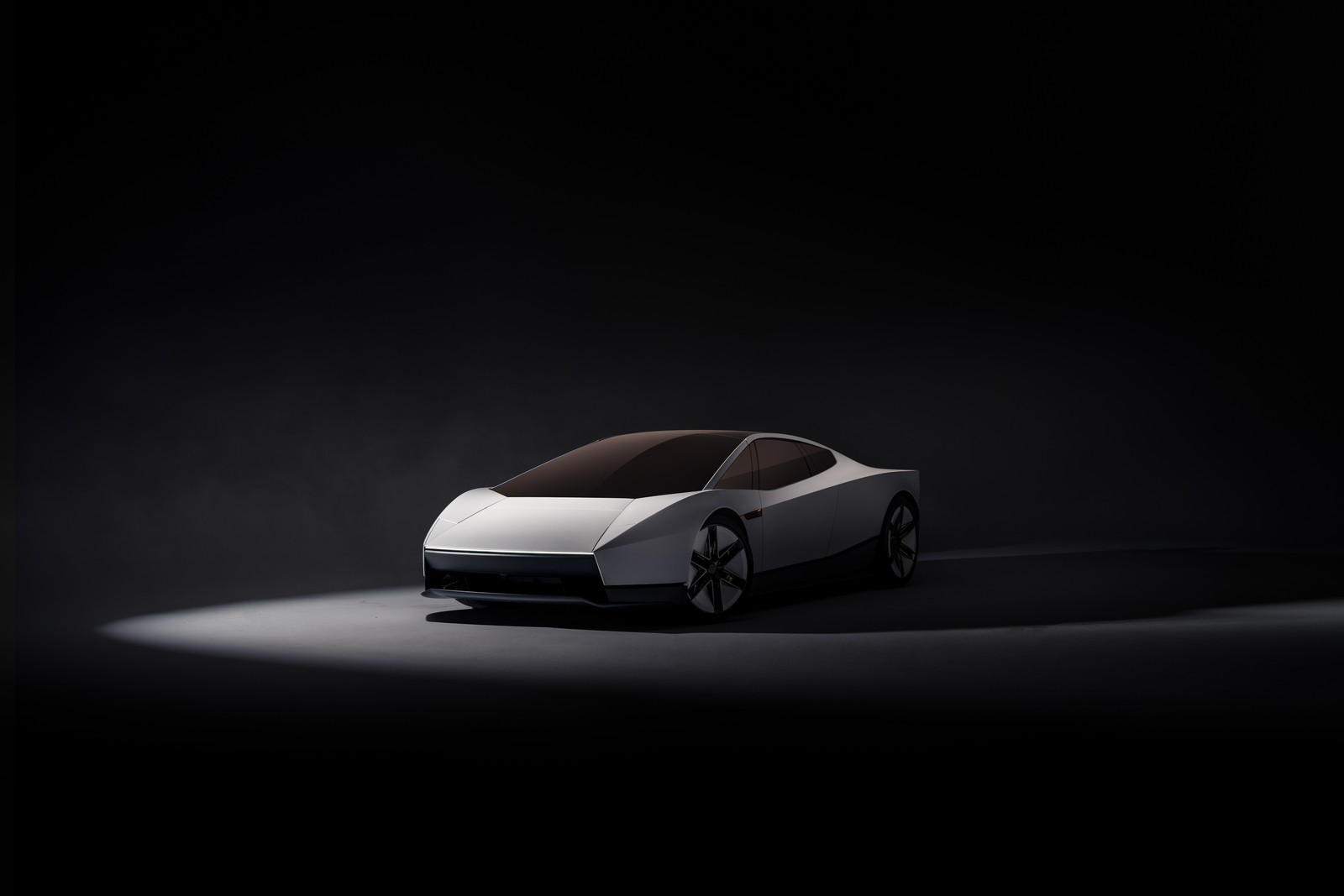 Tesla Roadster มุมด้านข้างในสตูดิโอ