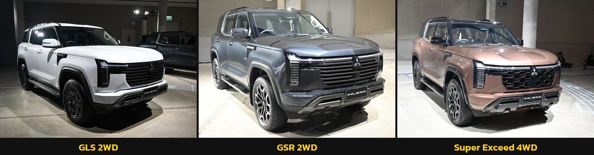 Mitsubishi Pajero 2026 ทั้ง 3 รุ่นย่อย GLS 2WD, GSR 2WD และ Super Exceed 4WD