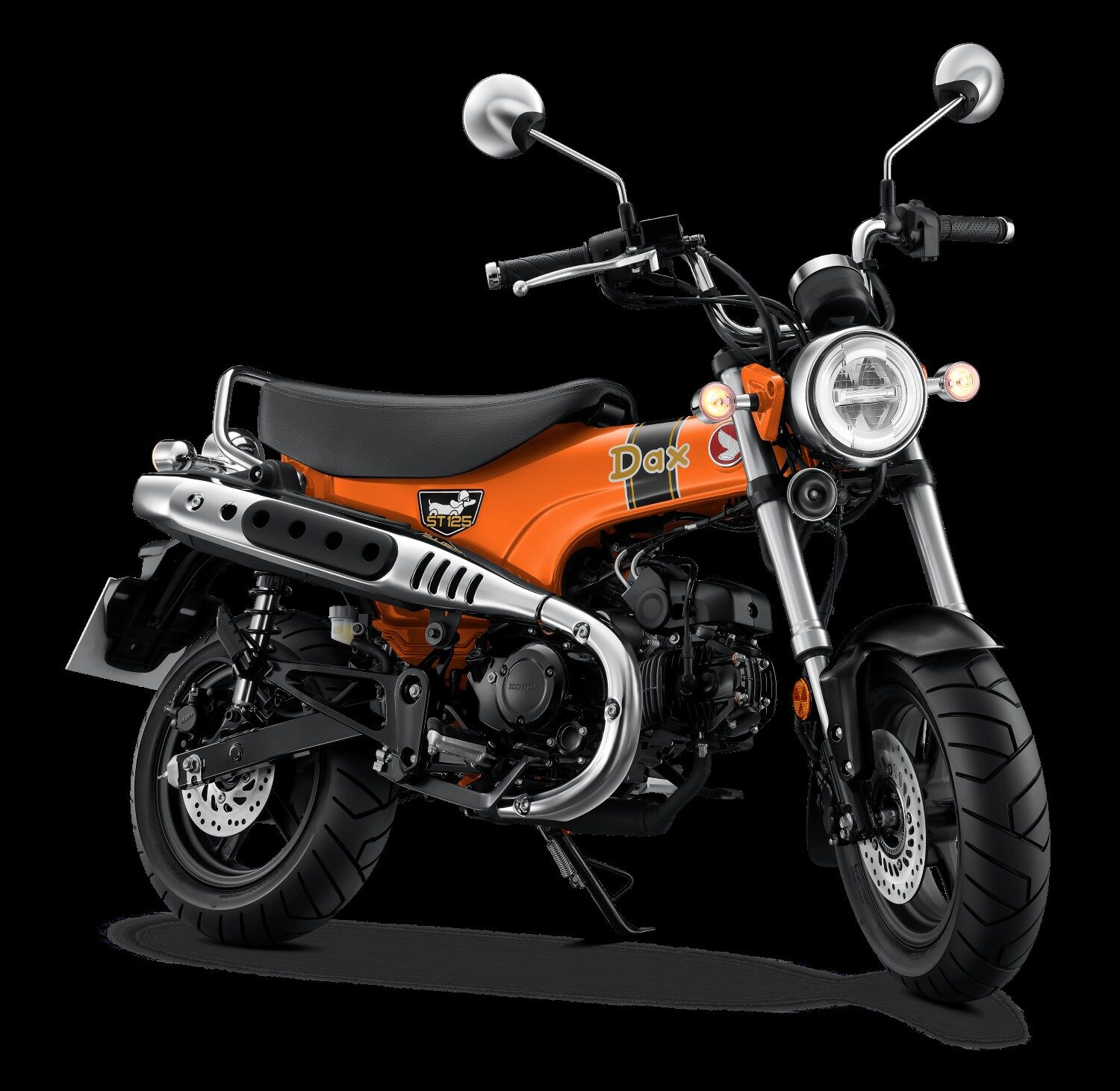 Honda Dax 125 สีส้ม ORANGINAL มุมหน้าเอียงขวา