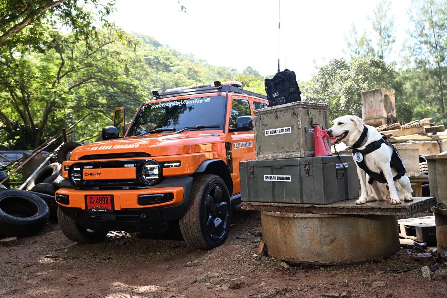 เชอรี V23 ส่งมอบทีมสุนัขกู้ภัย K9 USAR ระบบระบายอากาศอัตโนมัติ