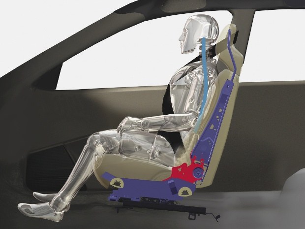 ภาพจำลองเบาะนั่ง Volvo ระบบ WHIPS